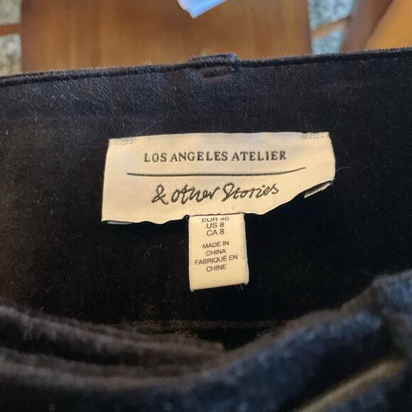 And Other Stories Black Velvet Belted Pants. 8. Black. Beautiful. Office Siren! - Picture 10 of 11